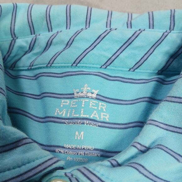 Lot (2) Polo Shirts Mens M Travis Mathew Peter Millar Golf Performance Stretch - Picture 3 of 8